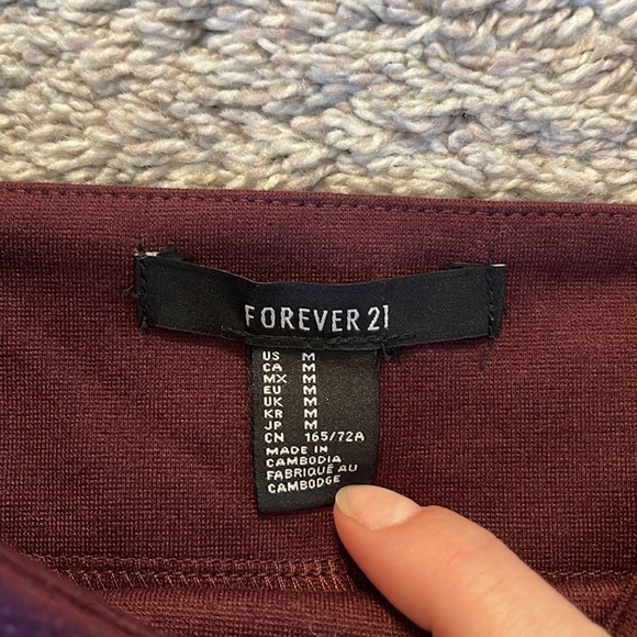 Forever 21 Maroon Skirt - Picture 2 of 4